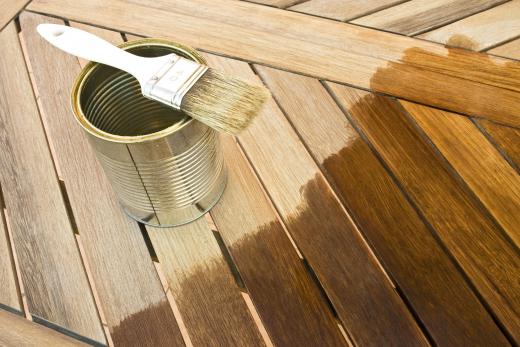 Tannic acid is used in wood stain.